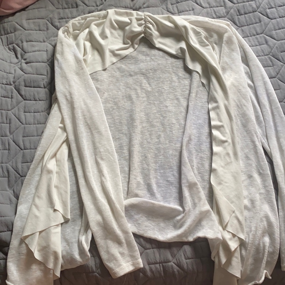 White cardigan